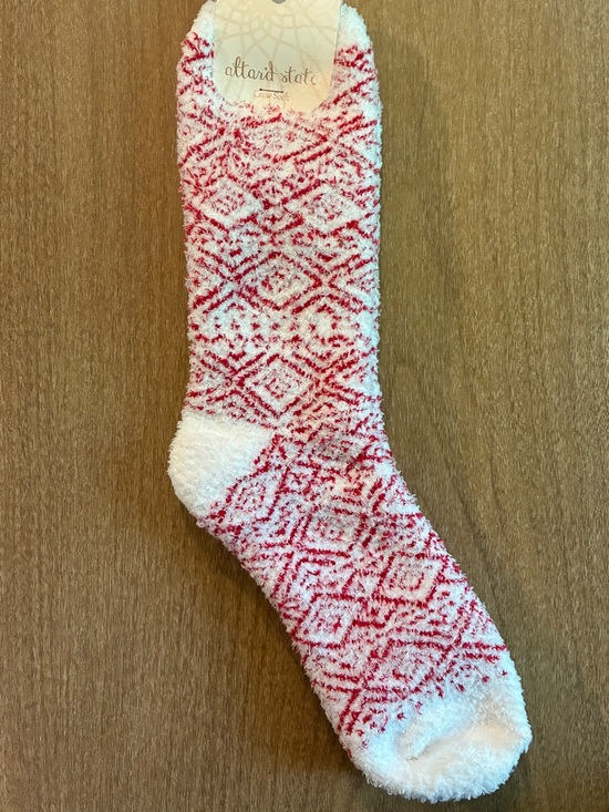Altar'd State Accessories - Altar’d State Cozy Red & White Fuzzy Socks, NWT